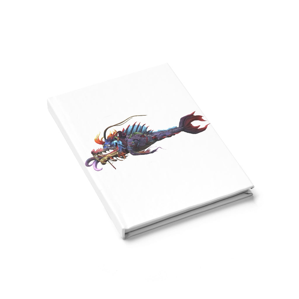Ryuuk the Fish Dragon God Journal with ruled line pages and vibrant wraparound print.