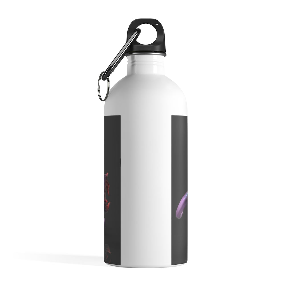 Ryuuk the Fish Dragon God stainless steel water bottle with a vibrant design and plastic screw top.