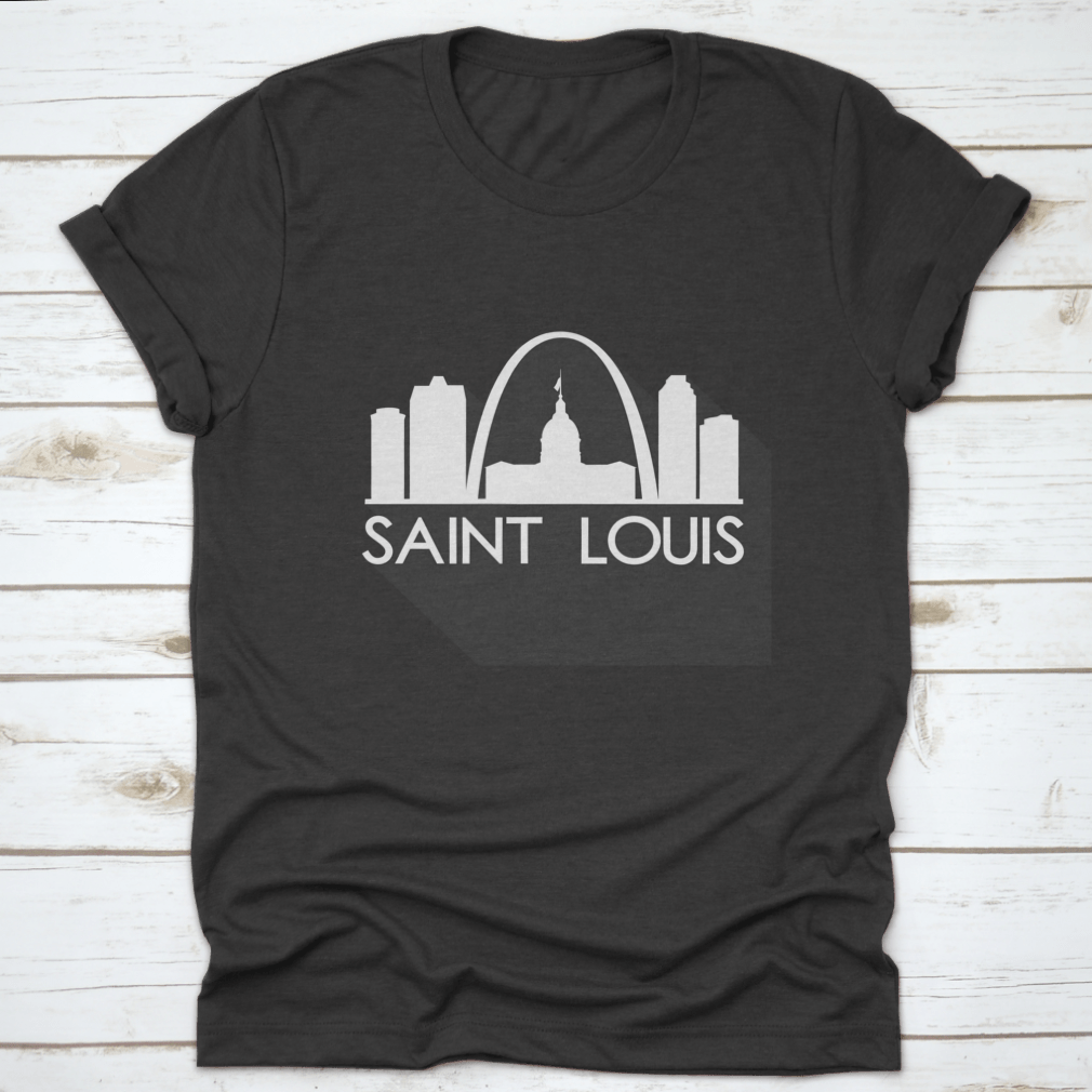Saint Louis Flat Icon Skyline Silhouette Design showcasing the iconic city skyline in a stylish vector art format.