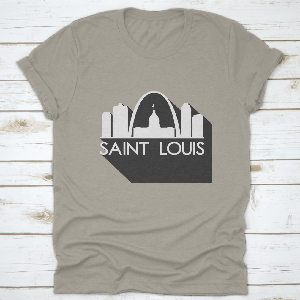 Saint Louis Flat Icon Skyline Silhouette Design showcasing the iconic city skyline in a stylish vector art format.
