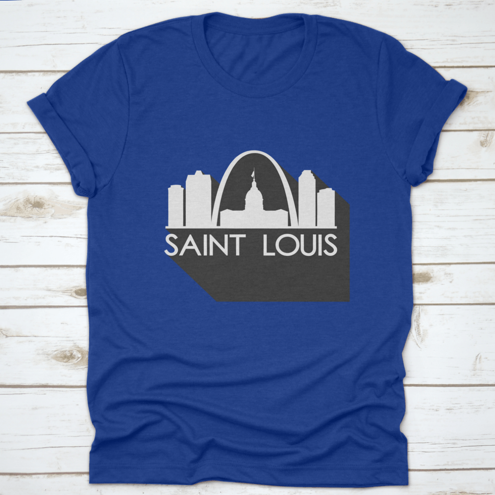 Saint Louis Flat Icon Skyline Silhouette Design showcasing the iconic city skyline in a stylish vector art format.