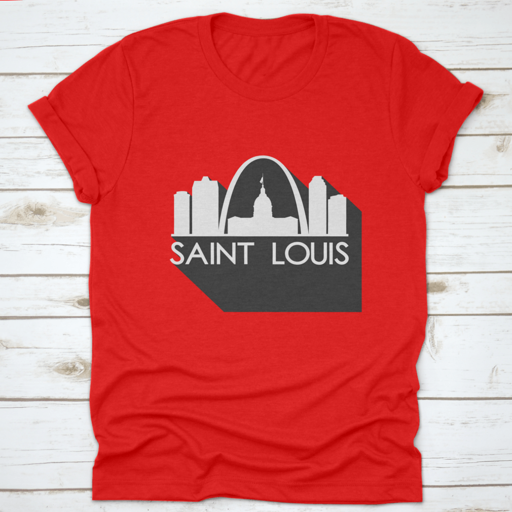 Saint Louis Flat Icon Skyline Silhouette Design showcasing the iconic city skyline in a stylish vector art format.