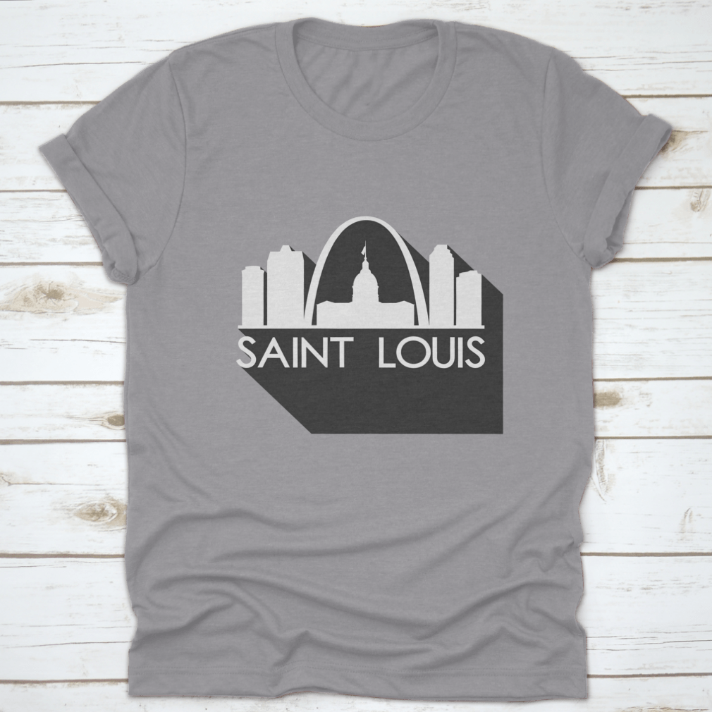 Saint Louis Flat Icon Skyline Silhouette Design showcasing the iconic city skyline in a stylish vector art format.