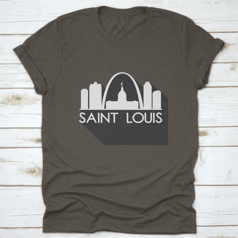 Saint Louis Flat Icon Skyline Silhouette Design showcasing the iconic city skyline in a stylish vector art format.