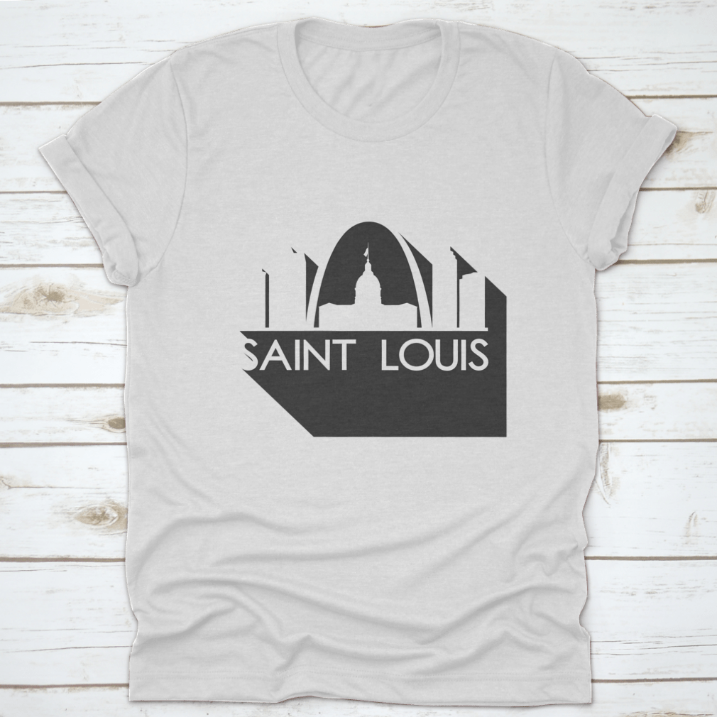 Saint Louis Flat Icon Skyline Silhouette Design showcasing the iconic city skyline in a stylish vector art format.