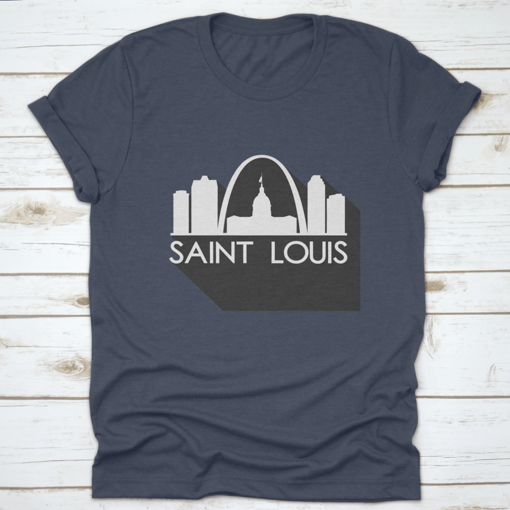 Saint Louis Flat Icon Skyline Silhouette Design showcasing the iconic city skyline in a stylish vector art format.