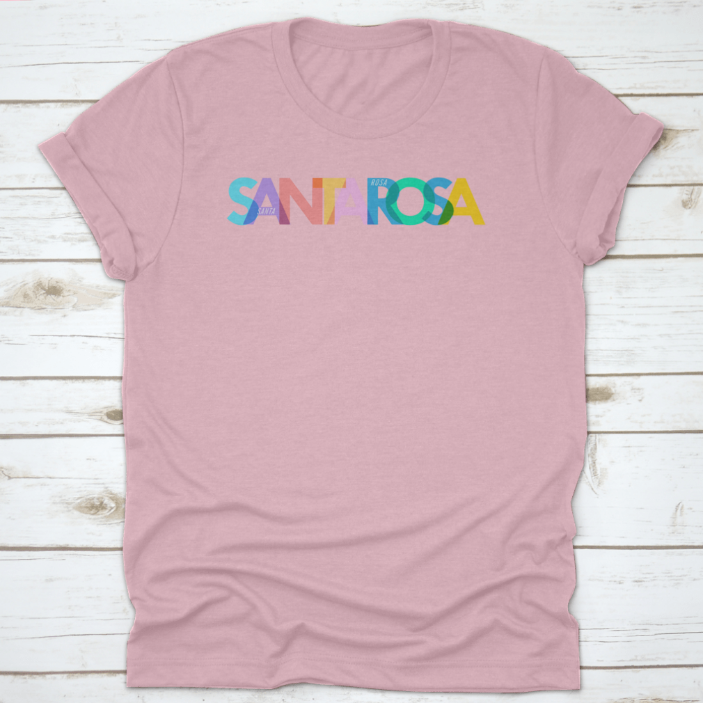 Santa Rosa shirt featuring the city name on a white background, made from 100% cotton for comfort and style.