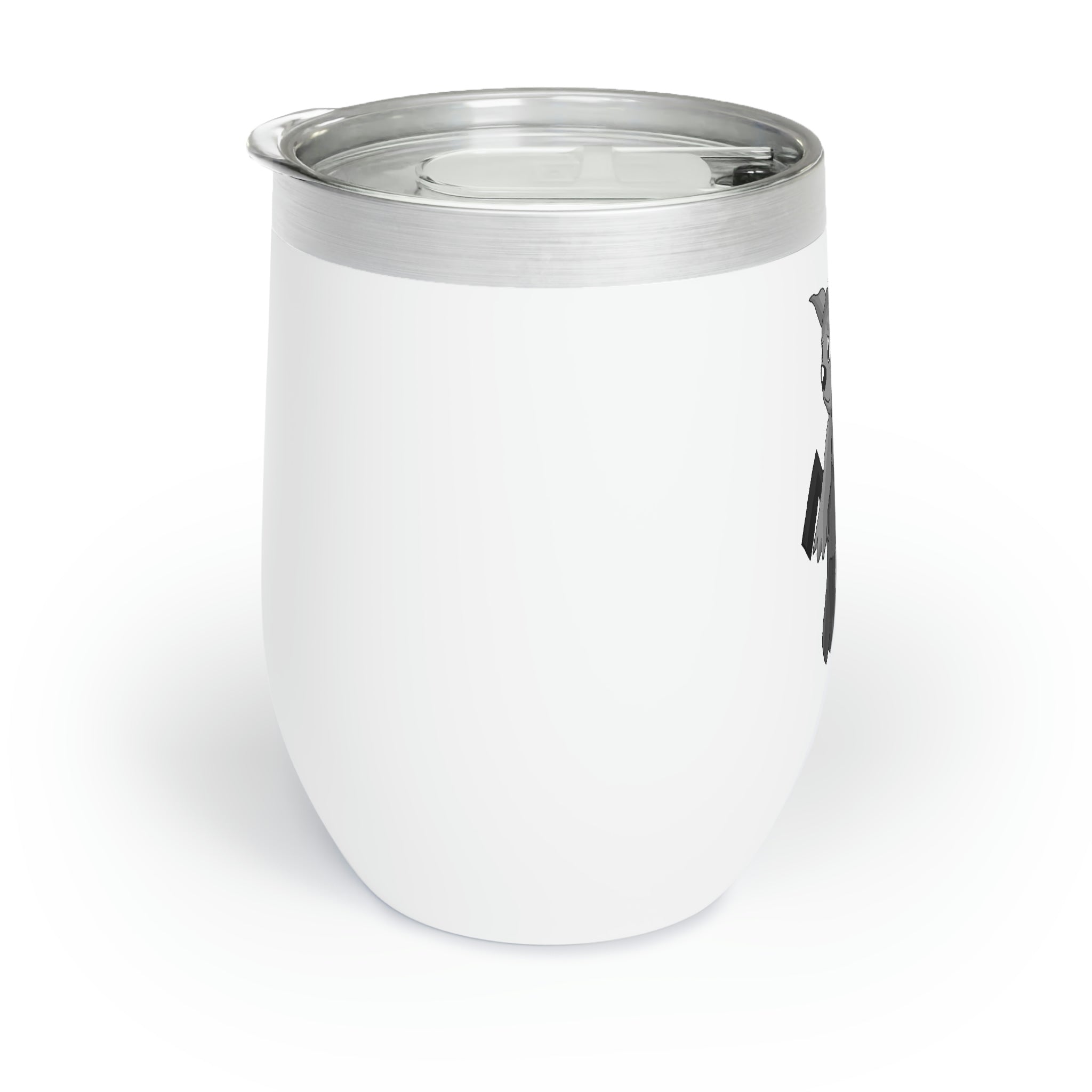 Sarcoot Chill Wine Tumbler in stainless steel with a customizable design, perfect for keeping drinks hot or cold.