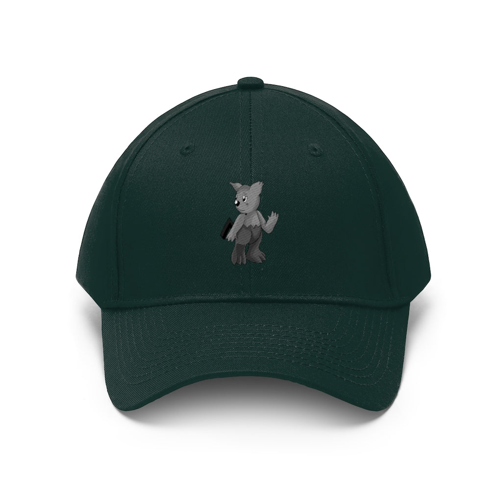 Sarcoot Unisex Twill Hat in classic design, made from 100% cotton twill, featuring adjustable Velcro closure.