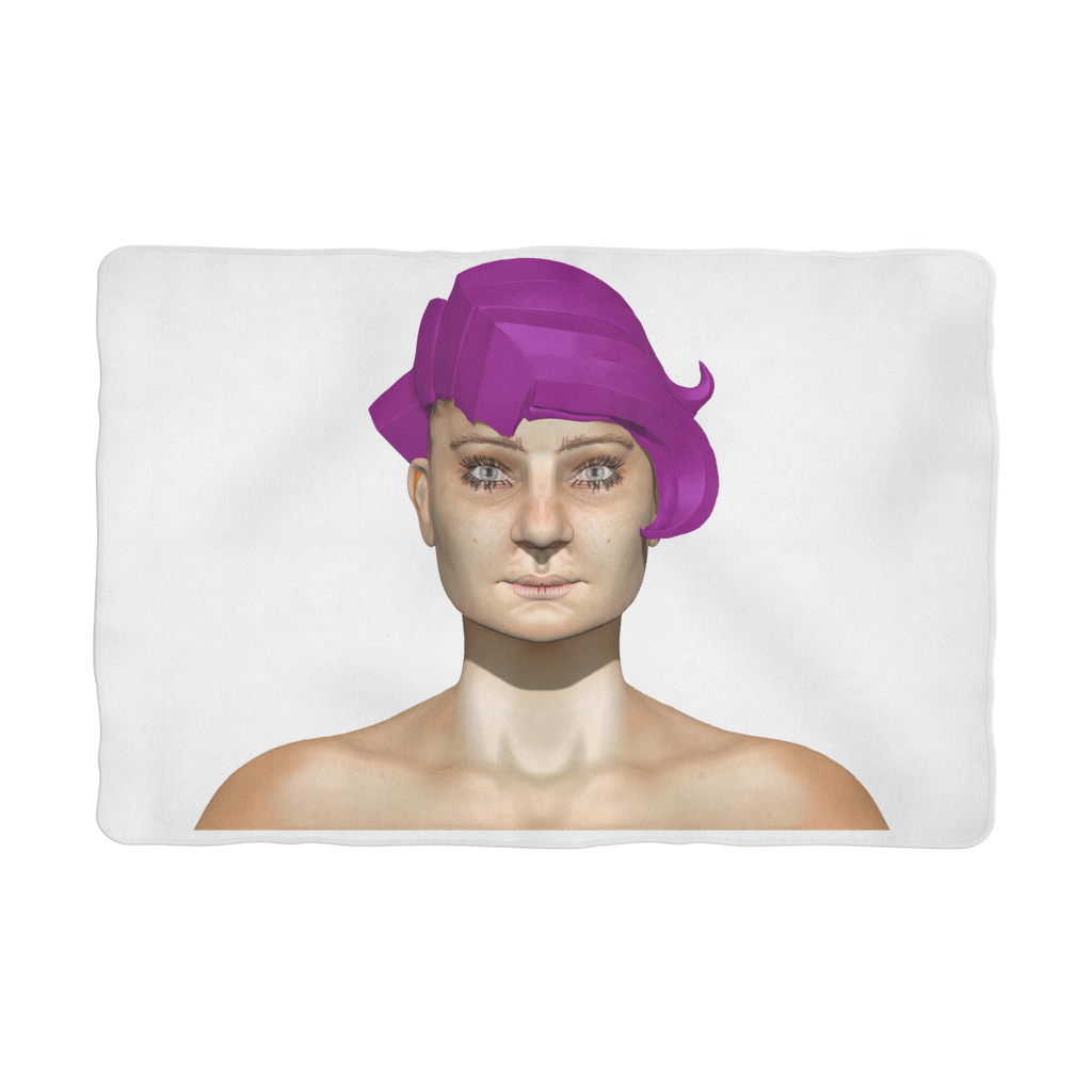 Sarlotta Sublimation Pet Blanket made of soft 100% polyester polar fleece, featuring a cozy design suitable for pets.