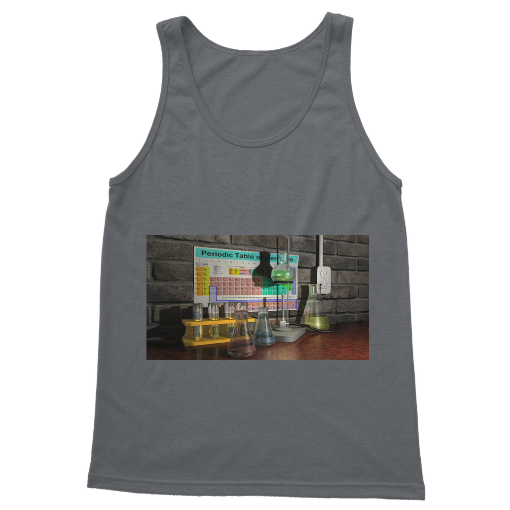 ScienceScene Classic Adult Vest Top in various colors, showcasing its unisex design and high-quality fabric.