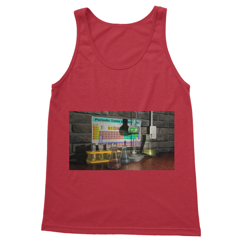 ScienceScene Classic Adult Vest Top in various colors, showcasing its unisex design and high-quality fabric.