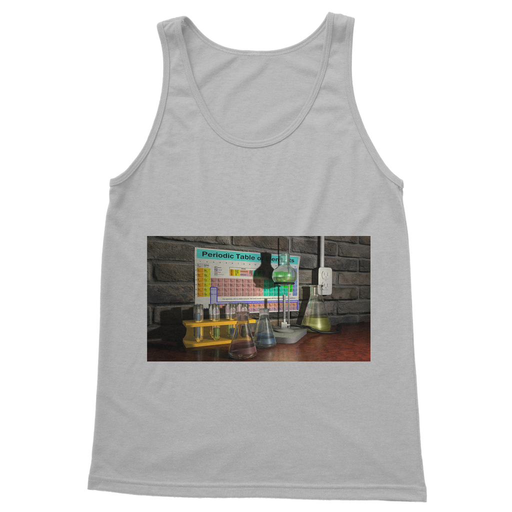 ScienceScene Classic Adult Vest Top in various colors, showcasing its unisex design and high-quality fabric.