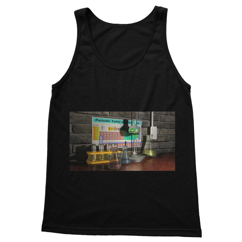 ScienceScene Classic Adult Vest Top in various colors, showcasing its unisex design and high-quality fabric.