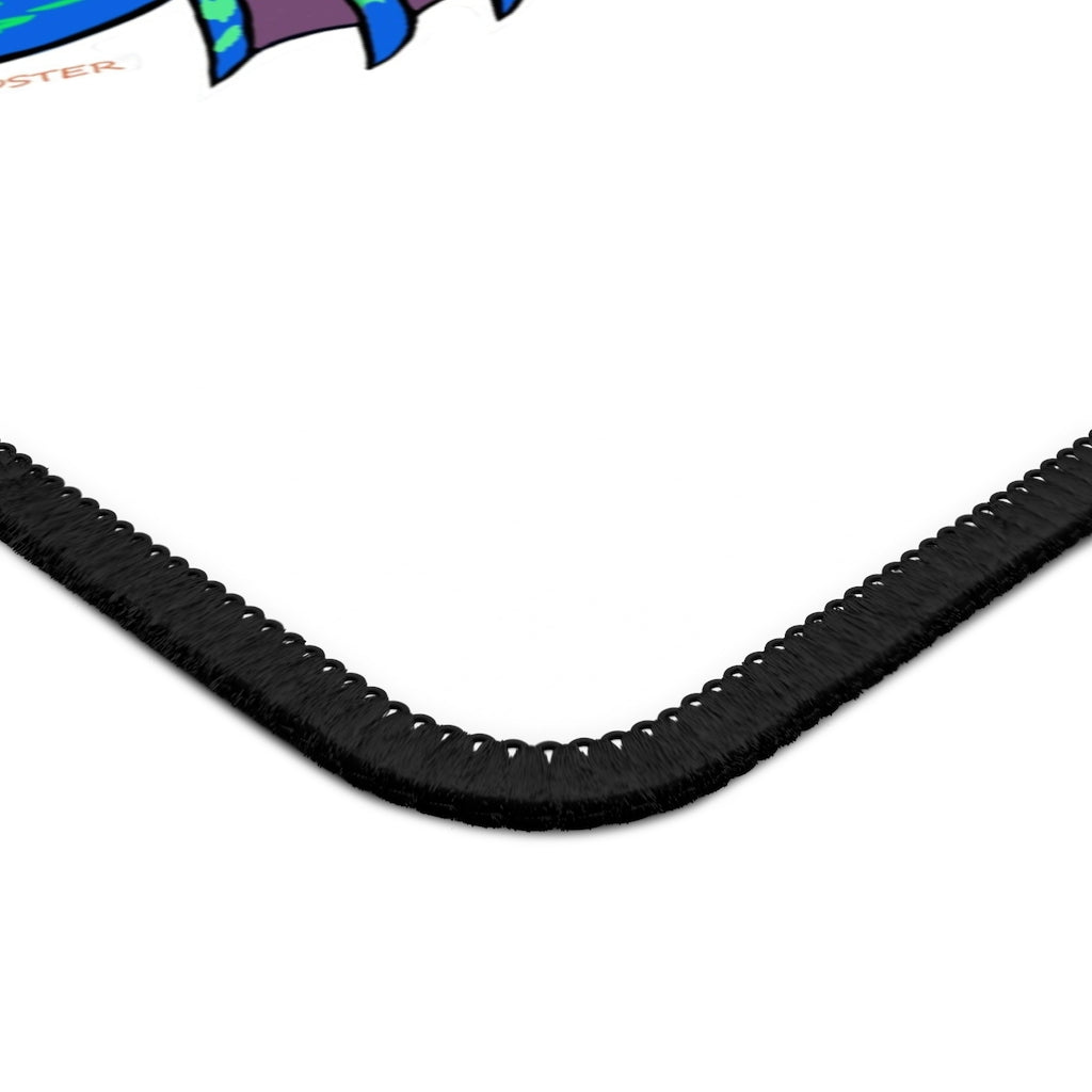 Scribblers the Seahorse Gaming Mouse Pad featuring vibrant colors and stitched edges, ideal for gaming and work.