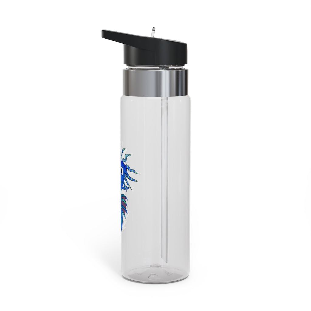Scribbler's Seahorse Kensington Tritan™ Sport Bottle in vibrant colors with a carabiner hook, showcasing its sleek design and spill-resistant lid.