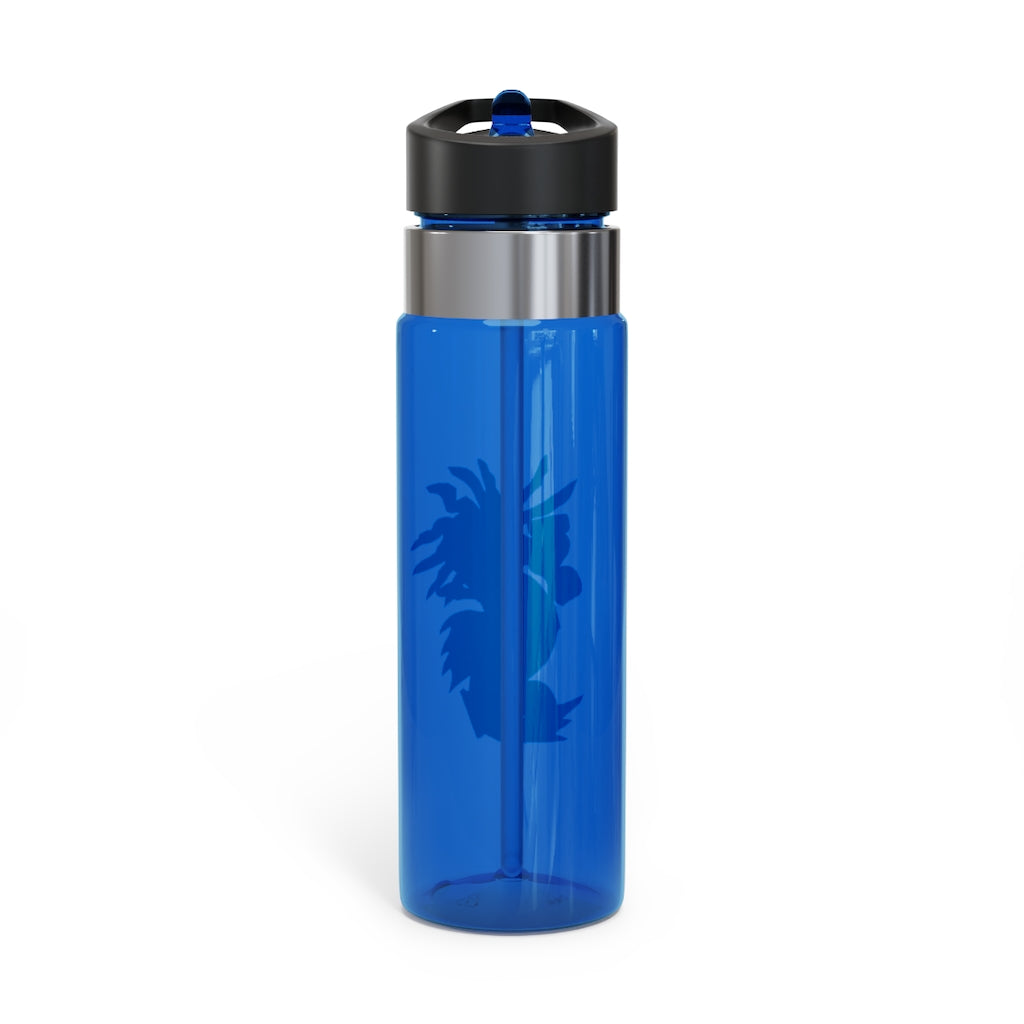 Scribbler's Seahorse Kensington Tritan™ Sport Bottle in vibrant colors with a carabiner hook, showcasing its sleek design and spill-resistant lid.