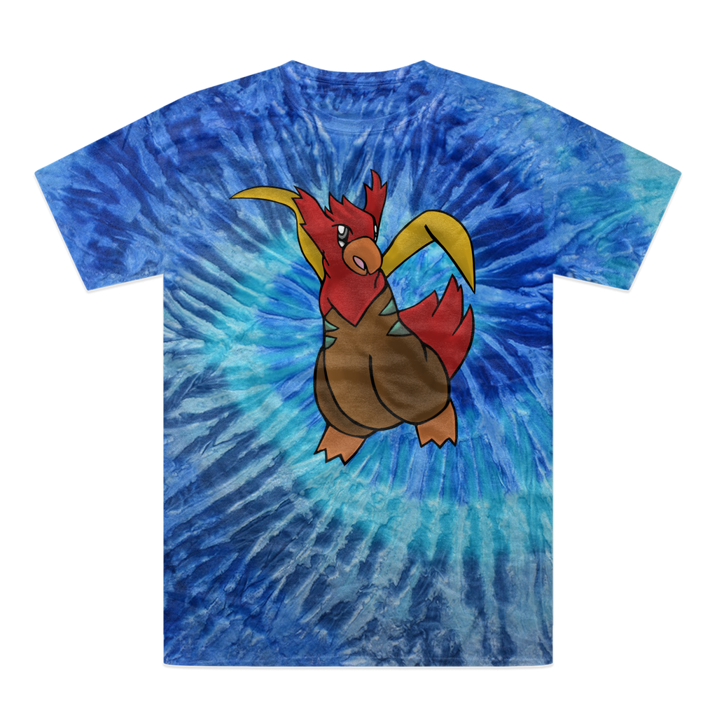 Seagul Tie-Dye T-Shirt featuring vibrant colors and a unique hand-dyed pattern, made from 100% heavyweight cotton with a double-needle stitched neckline.