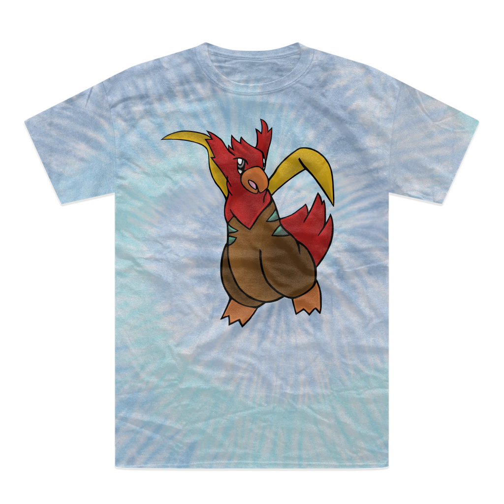 Seagul Tie-Dye T-Shirt featuring vibrant colors and a unique hand-dyed pattern, made from 100% heavyweight cotton with a double-needle stitched neckline.