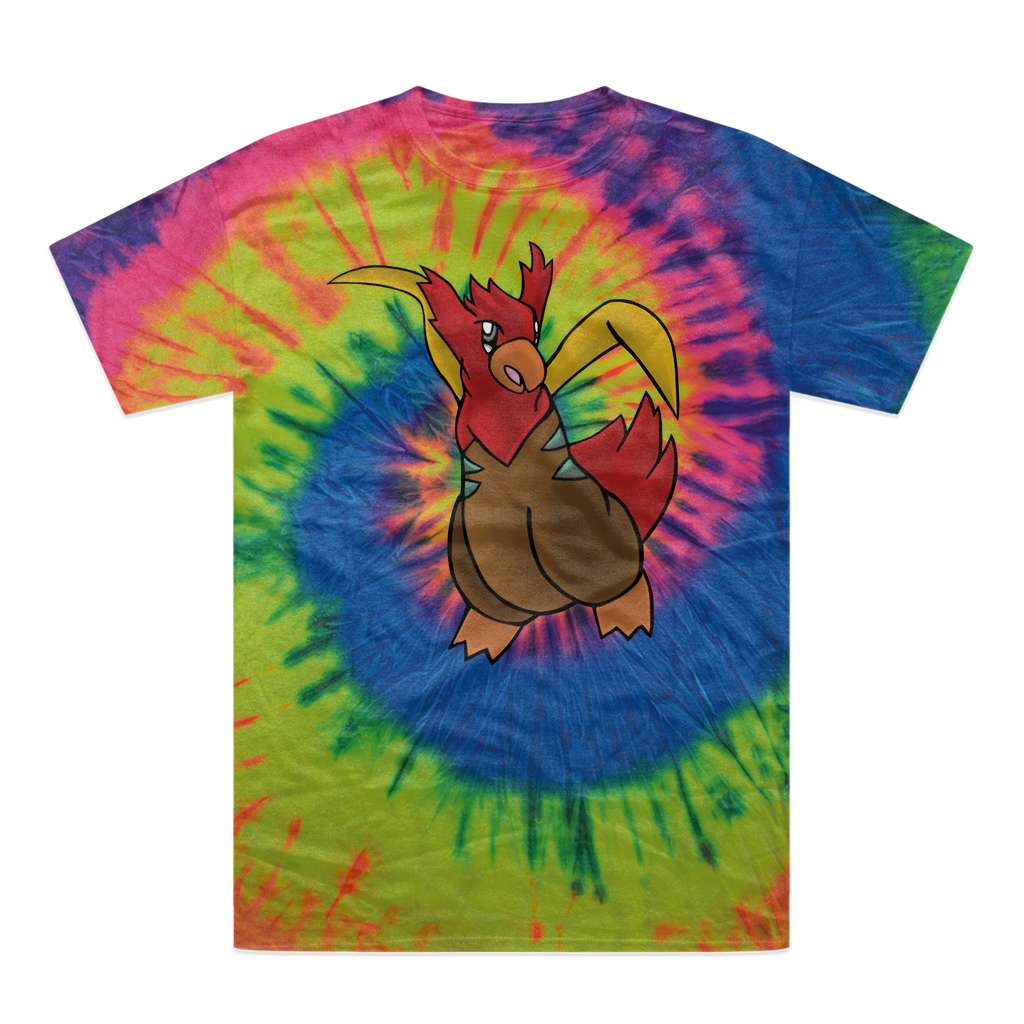 Seagul Tie-Dye T-Shirt featuring vibrant colors and a unique hand-dyed pattern, made from 100% heavyweight cotton with a double-needle stitched neckline.