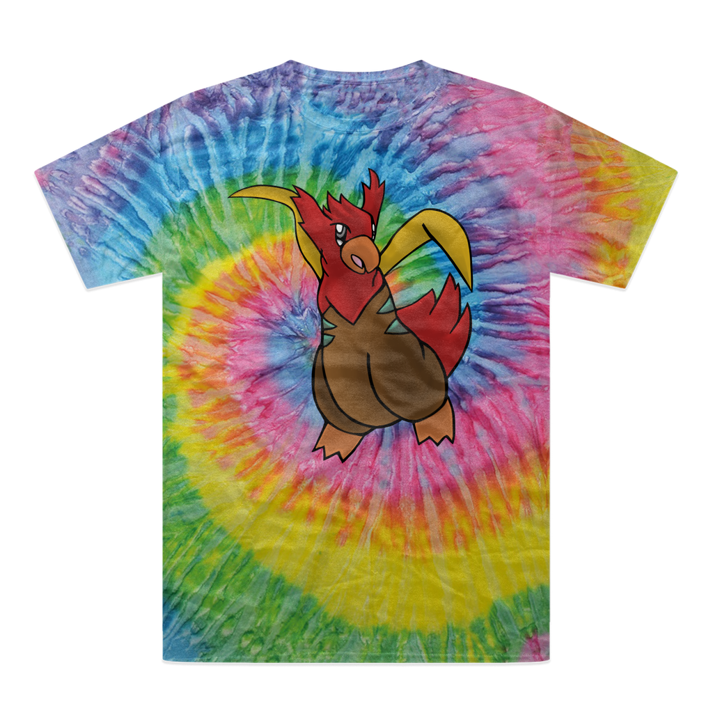 Seagul Tie-Dye T-Shirt featuring vibrant colors and a unique hand-dyed pattern, made from 100% heavyweight cotton with a double-needle stitched neckline.