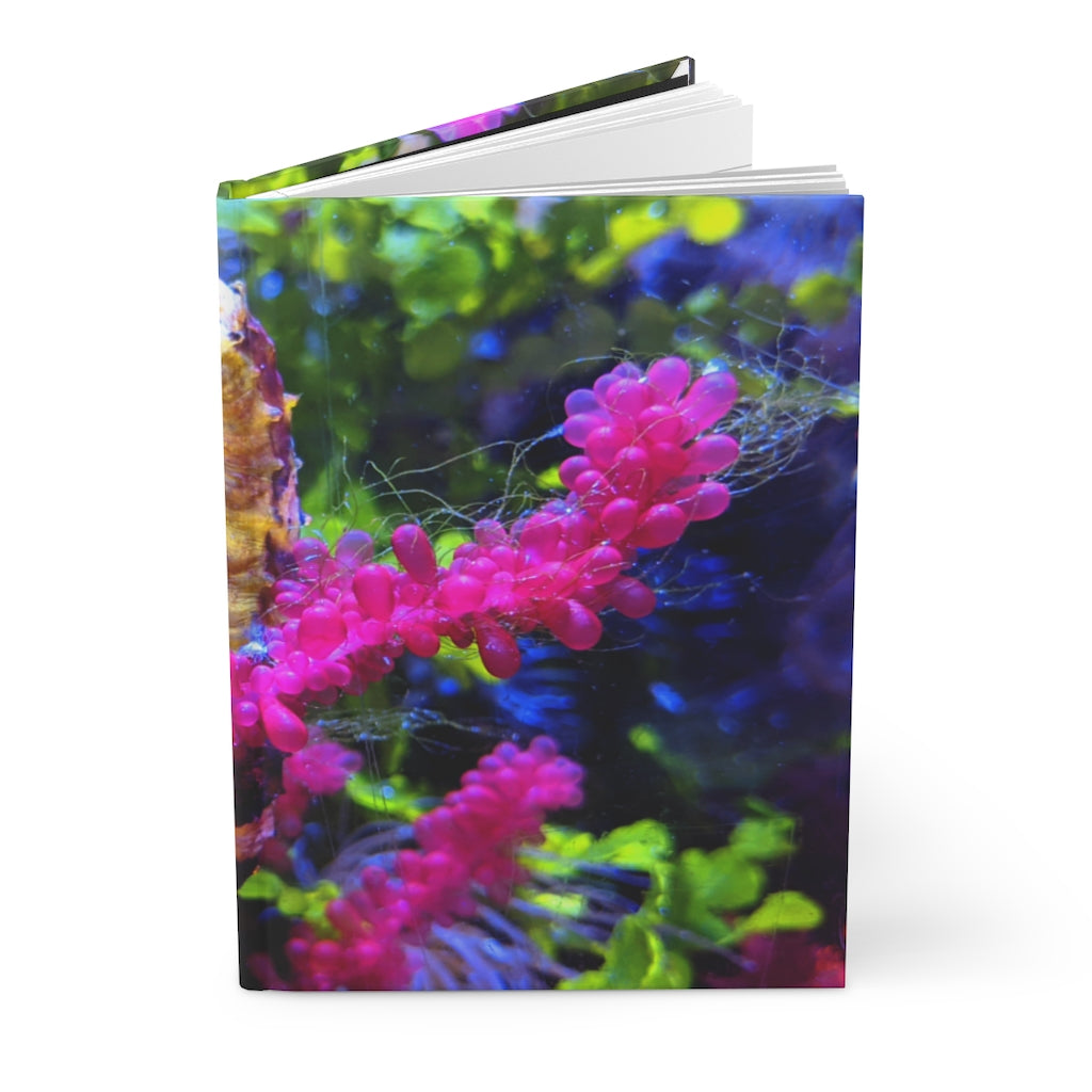 Seahorse Hardcover Journal Matte with customizable cover and lined pages, showcasing its elegant design and durable construction.