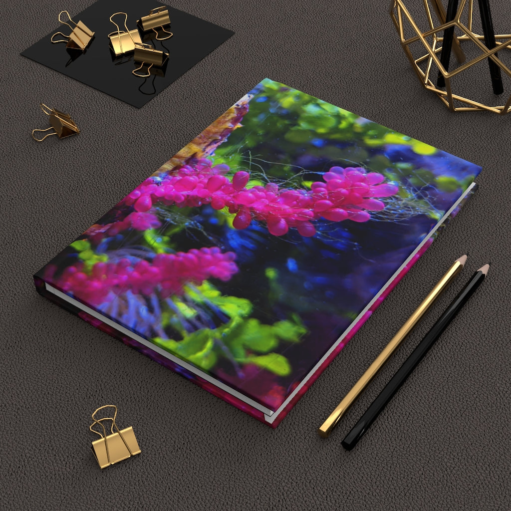 Seahorse Hardcover Journal Matte with customizable cover and lined pages, showcasing its elegant design and durable construction.