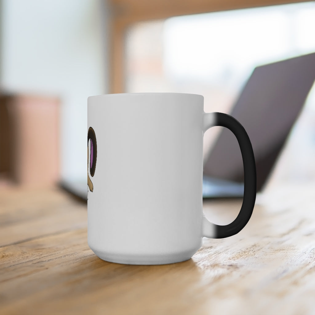 Sentra Color Changing Mug showcasing its vibrant color transformation when filled with hot liquid.