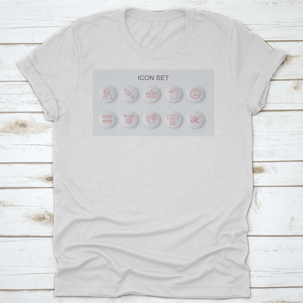 Set Line Eagle Carnival Garland featuring flags and the United States Capitol, made from high-quality cotton.