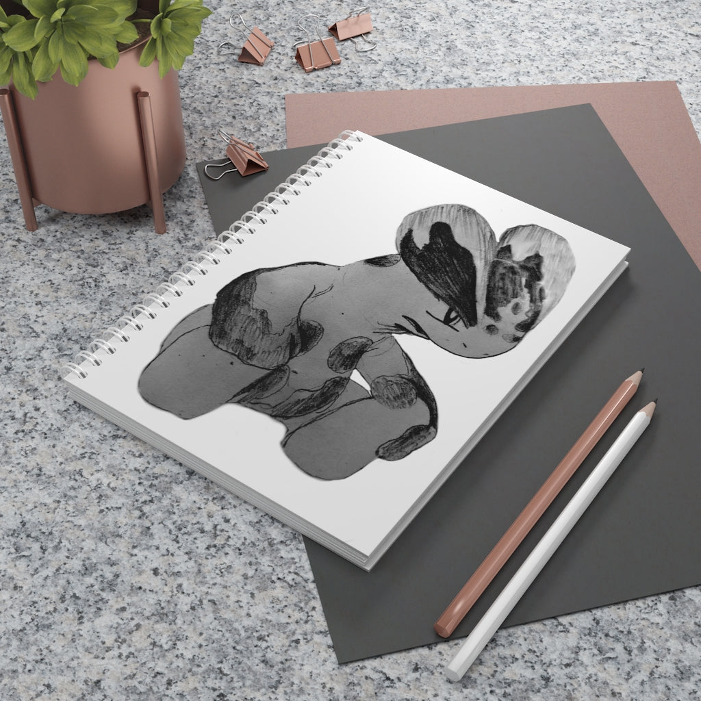 Shamrock Spiral Notebook with customizable covers and wide-ruled pages, featuring a semi-gloss laminated finish.