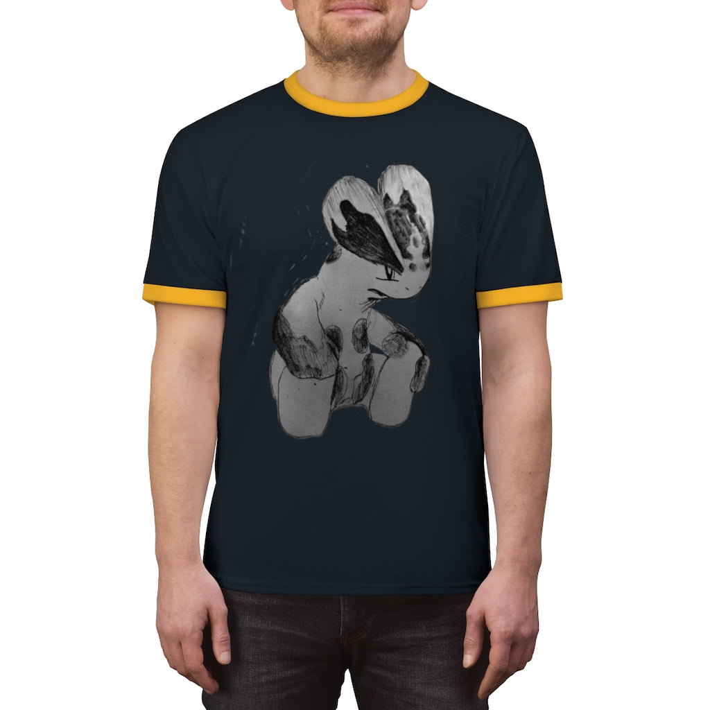 Shamrock Unisex Ringer Tee showcasing a stylish design with contrasting neckline, available in various colors.