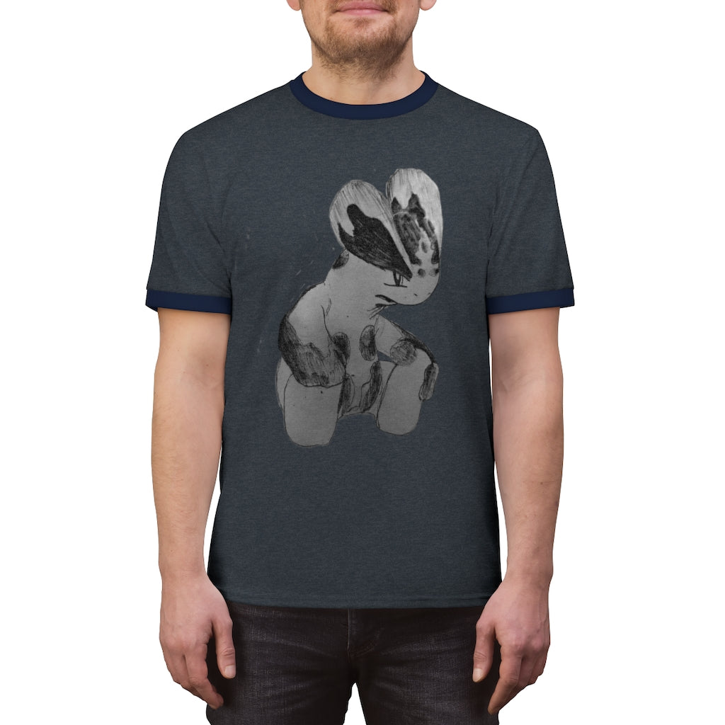 Shamrock Unisex Ringer Tee showcasing a stylish design with contrasting neckline, available in various colors.