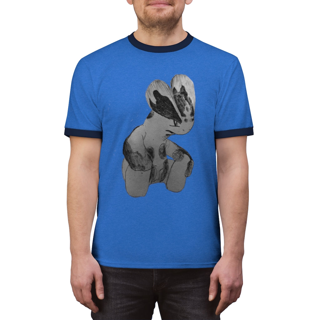 Shamrock Unisex Ringer Tee showcasing a stylish design with contrasting neckline, available in various colors.