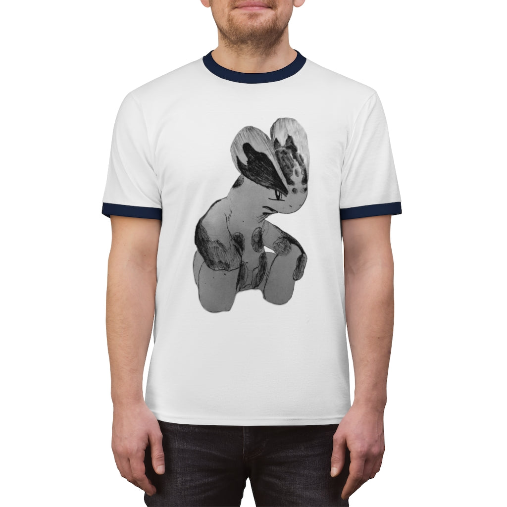 Shamrock Unisex Ringer Tee showcasing a stylish design with contrasting neckline, available in various colors.