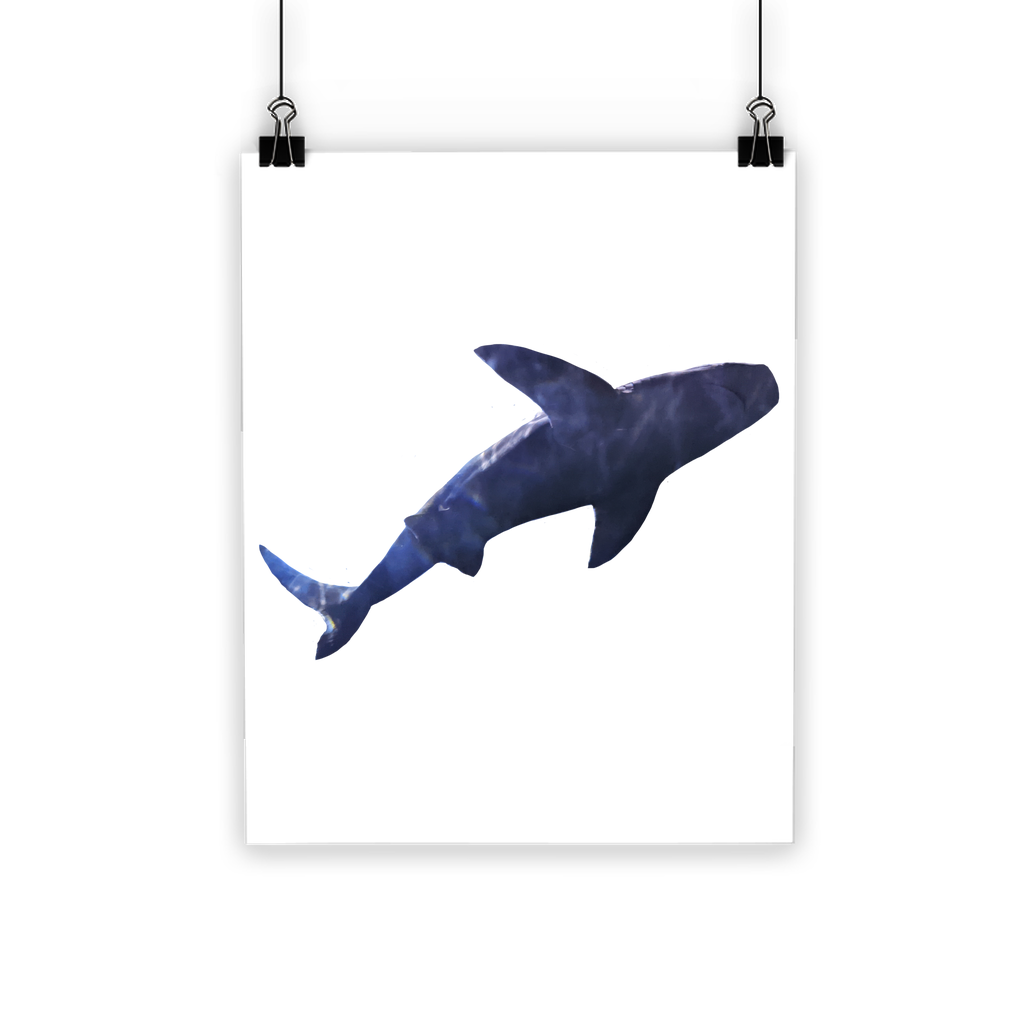 Shark Classic Poster featuring vibrant colors on semi-gloss paper, ideal for indoor and outdoor display.
