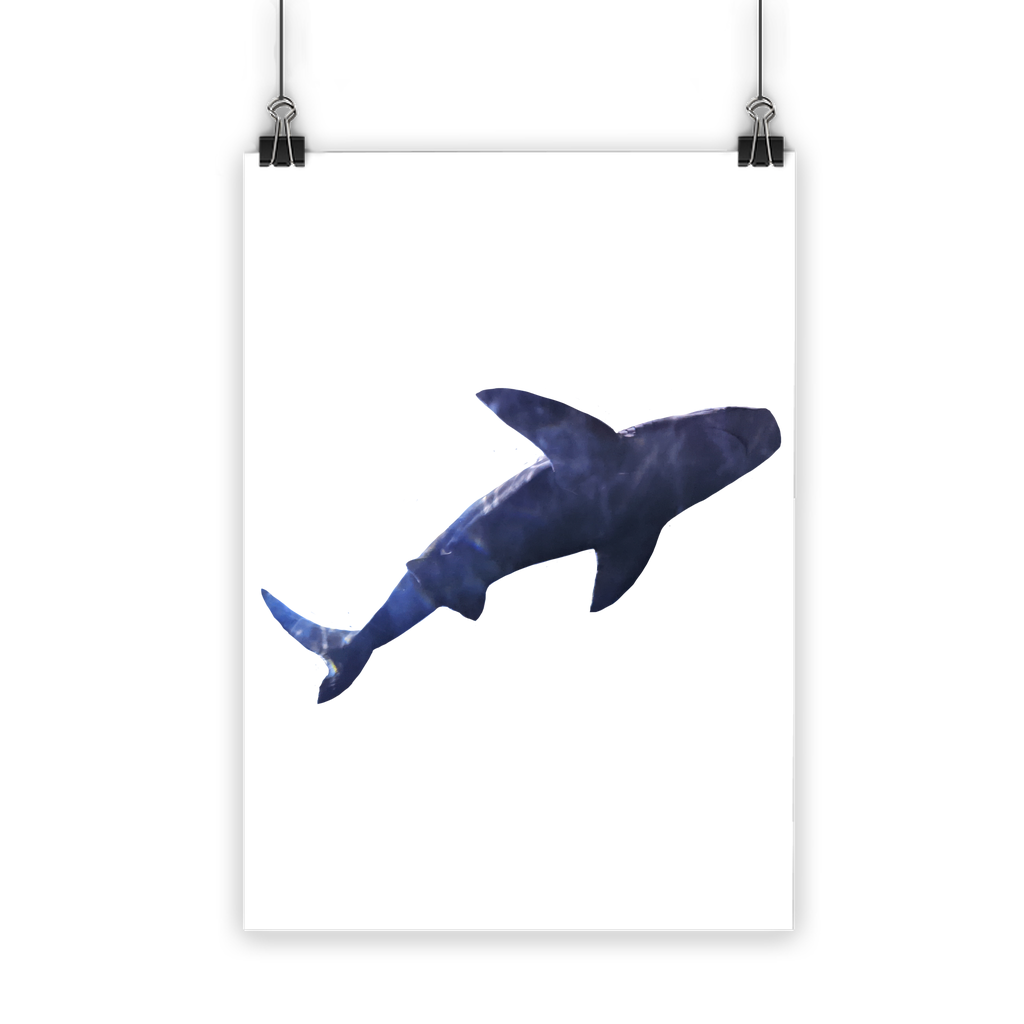 Shark Classic Poster featuring vibrant colors on semi-gloss paper, ideal for indoor and outdoor display.