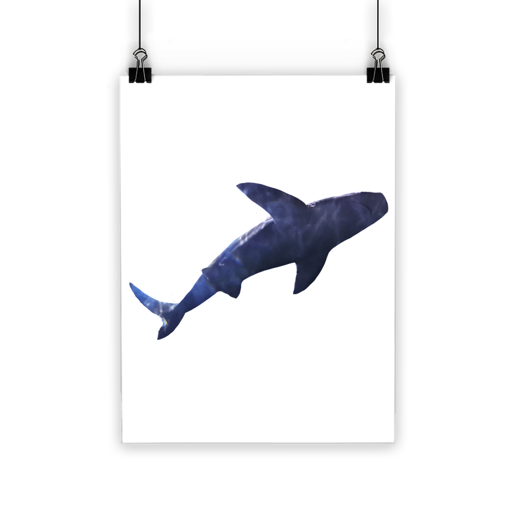 Shark Classic Poster featuring vibrant colors on semi-gloss paper, ideal for indoor and outdoor display.