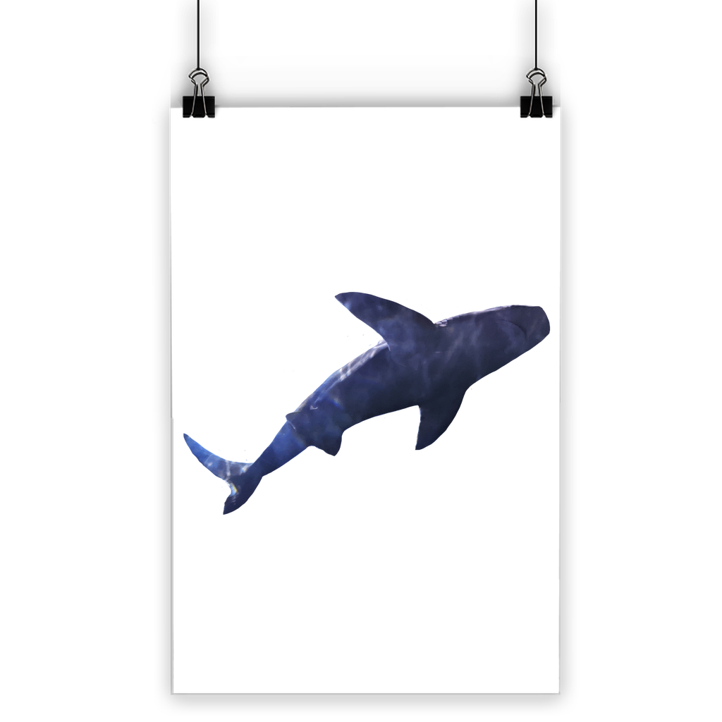 Shark Classic Poster featuring vibrant colors on semi-gloss paper, ideal for indoor and outdoor display.