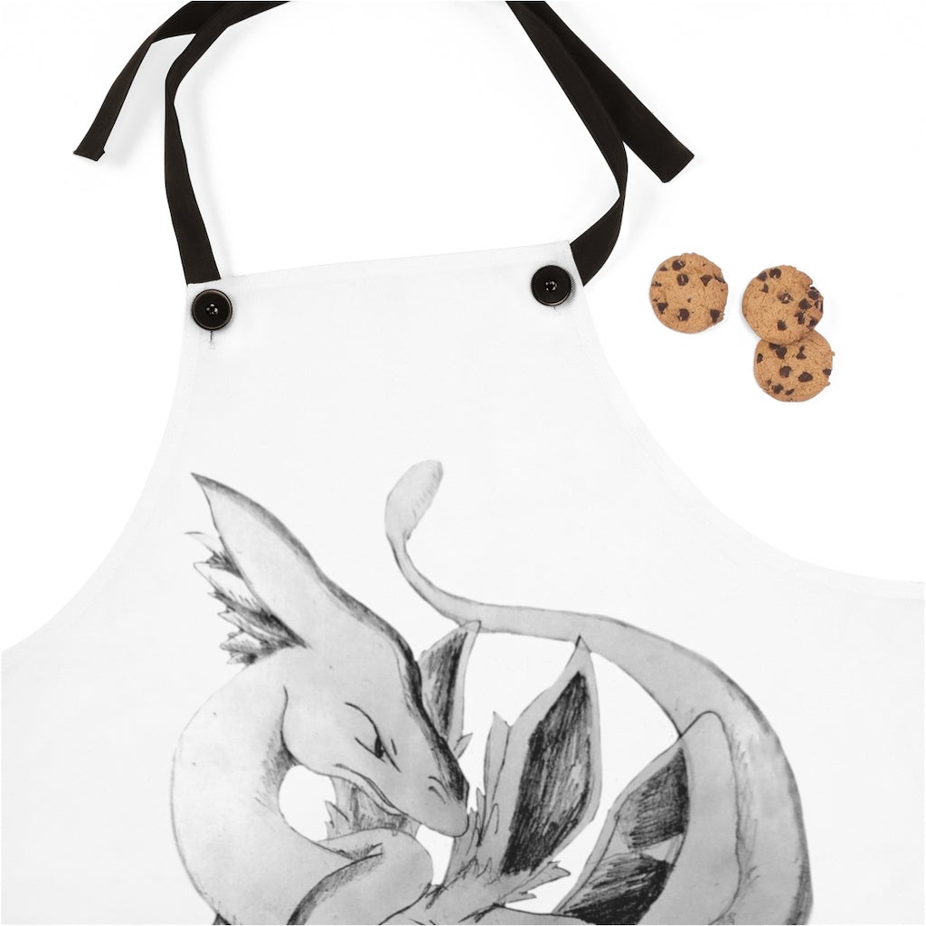 Shimeru Apron featuring a stylish design with black detachable twill straps, perfect for cooking and backyard cookouts.