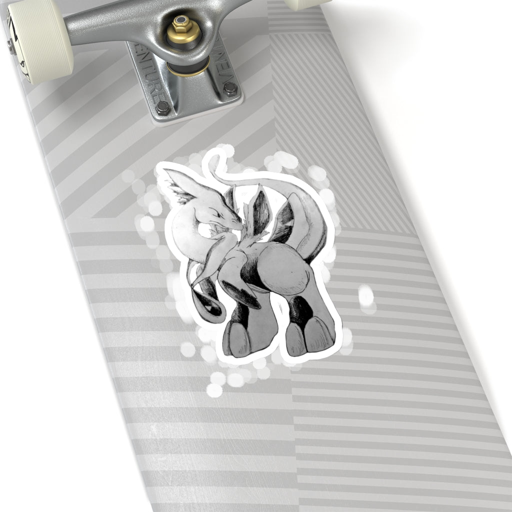 A collection of Shimeru Kiss-Cut Stickers showcasing various custom shapes and sizes on a white background.