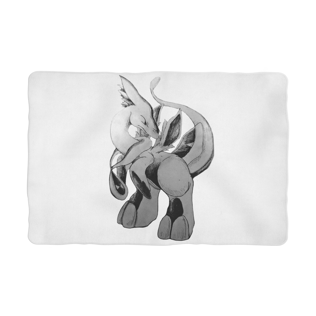 Shimeru Sublimation Pet Blanket in vibrant colors, made from soft 100% polyester polar fleece, ideal for pets and home use.