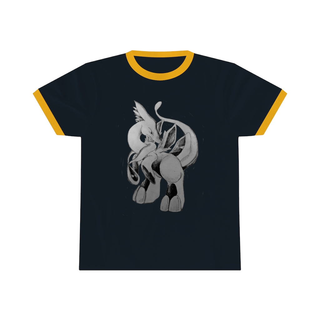 Shimeru Unisex Ringer Tee showcasing its stylish ringer design with contrasting colors, perfect for summer wear.