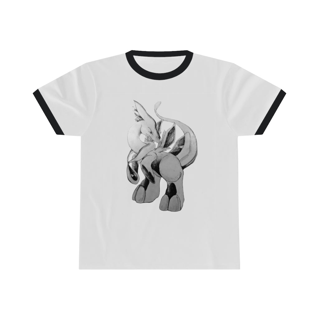 Shimeru Unisex Ringer Tee showcasing its stylish ringer design with contrasting colors, perfect for summer wear.