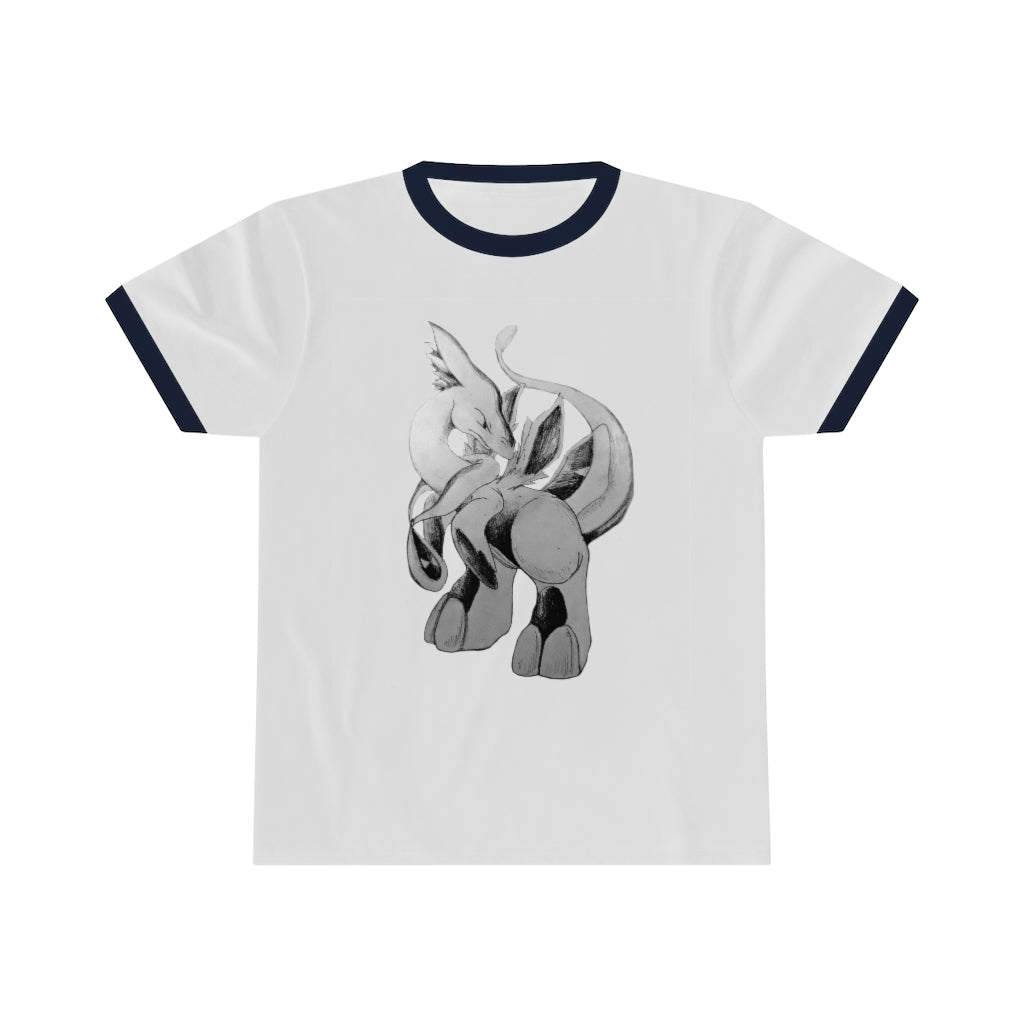 Shimeru Unisex Ringer Tee showcasing its stylish ringer design with contrasting colors, perfect for summer wear.