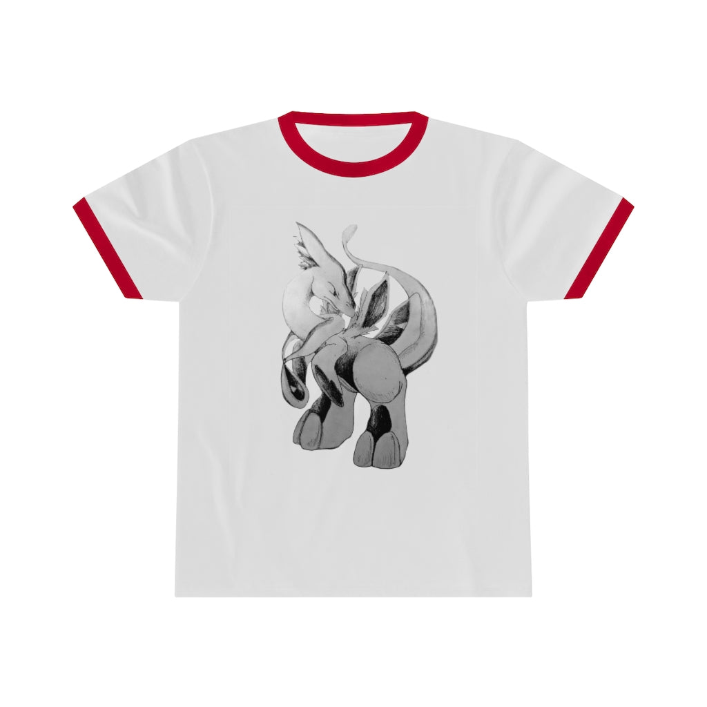 Shimeru Unisex Ringer Tee showcasing its stylish ringer design with contrasting colors, perfect for summer wear.