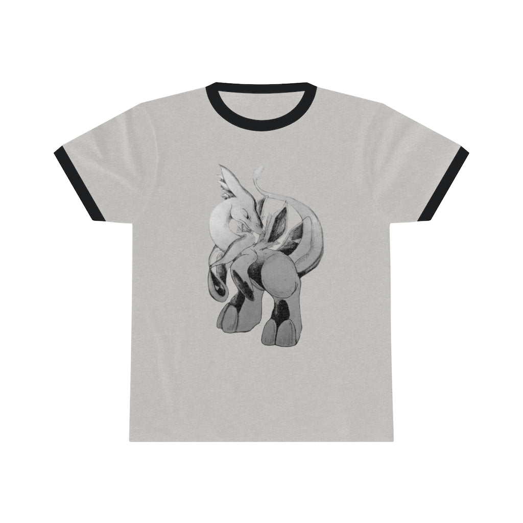 Shimeru Unisex Ringer Tee showcasing its stylish ringer design with contrasting colors, perfect for summer wear.