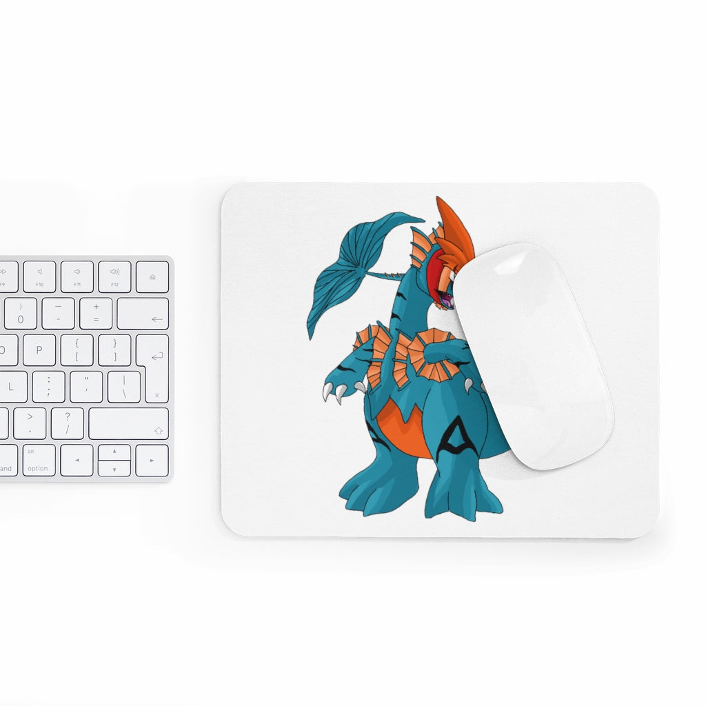 Shirei Mouse Pad featuring a vibrant full print design on a smooth neoprene surface, ideal for enhancing desk aesthetics.