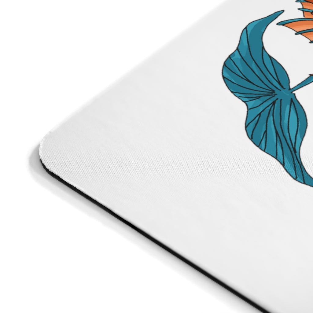 Shirei Mouse Pad featuring a vibrant full print design on a smooth neoprene surface, ideal for enhancing desk aesthetics.