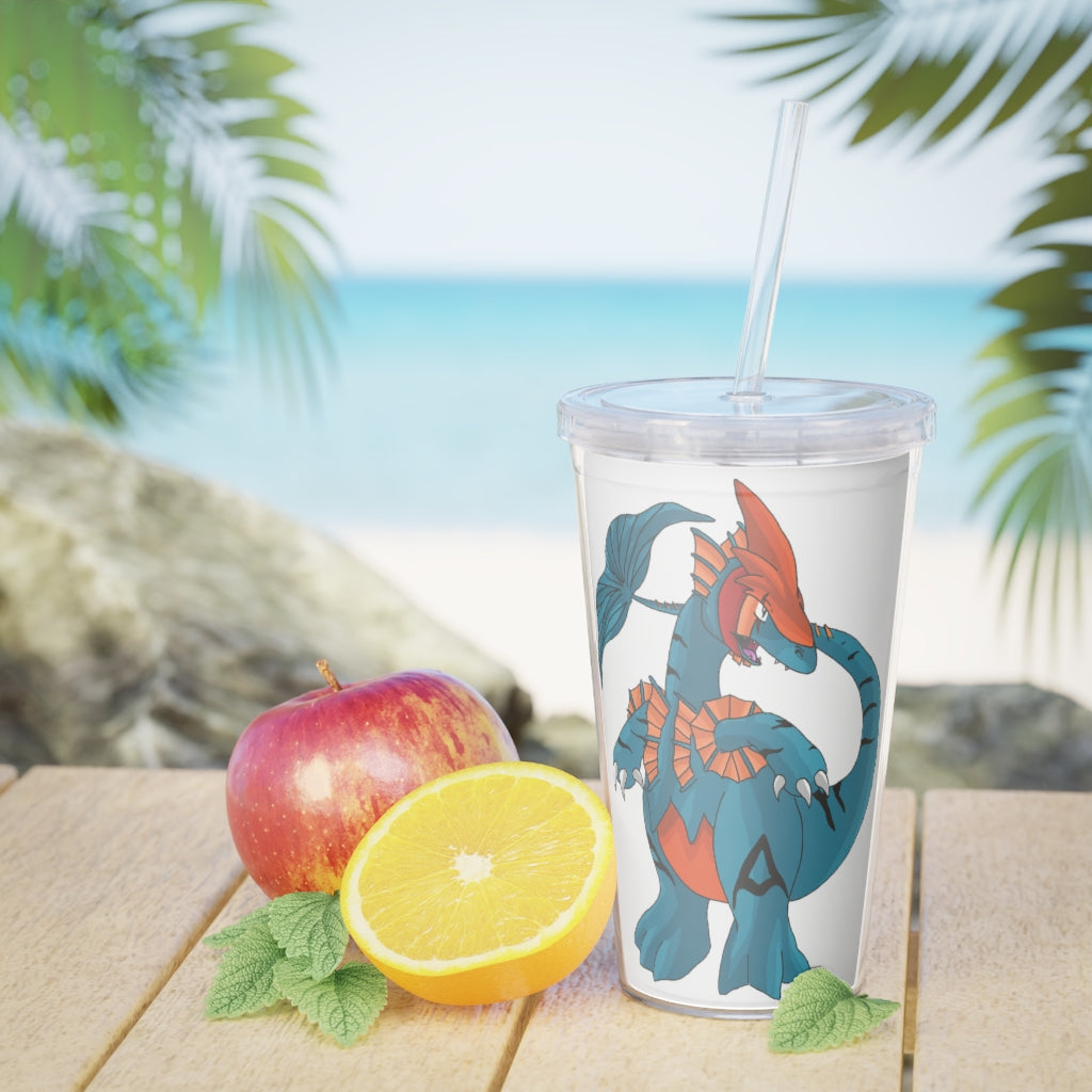Shirei Plastic Tumbler with Straw, featuring a customizable design and double wall insulation, perfect for parties and events.