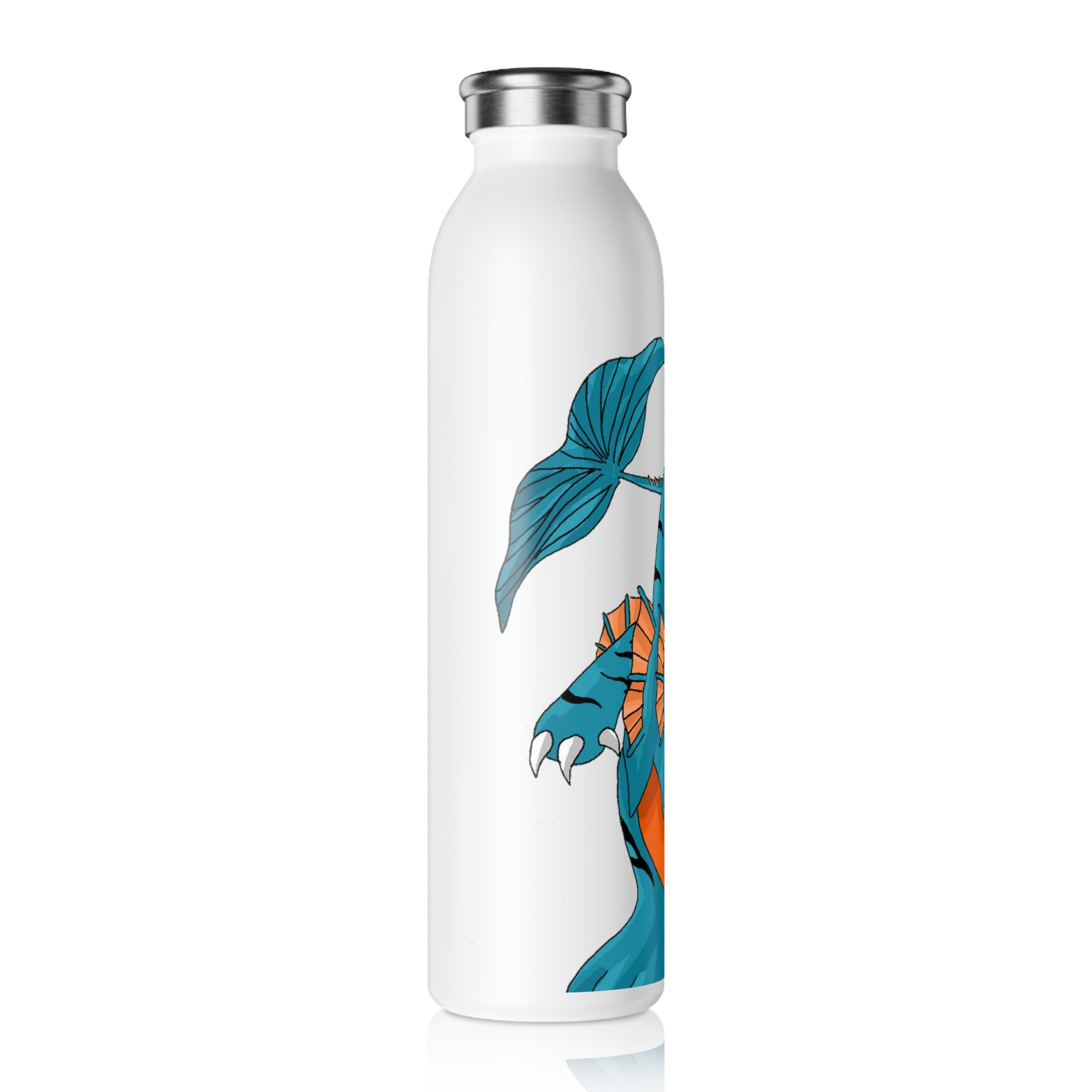 Shirei Slim Water Bottle in matte finish with stylish lid, showcasing personalized designs.